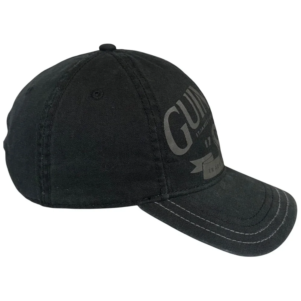 Guinness Baseball Cap OSFM Black St James Gate Dublin Harp Snapback‎ Hat